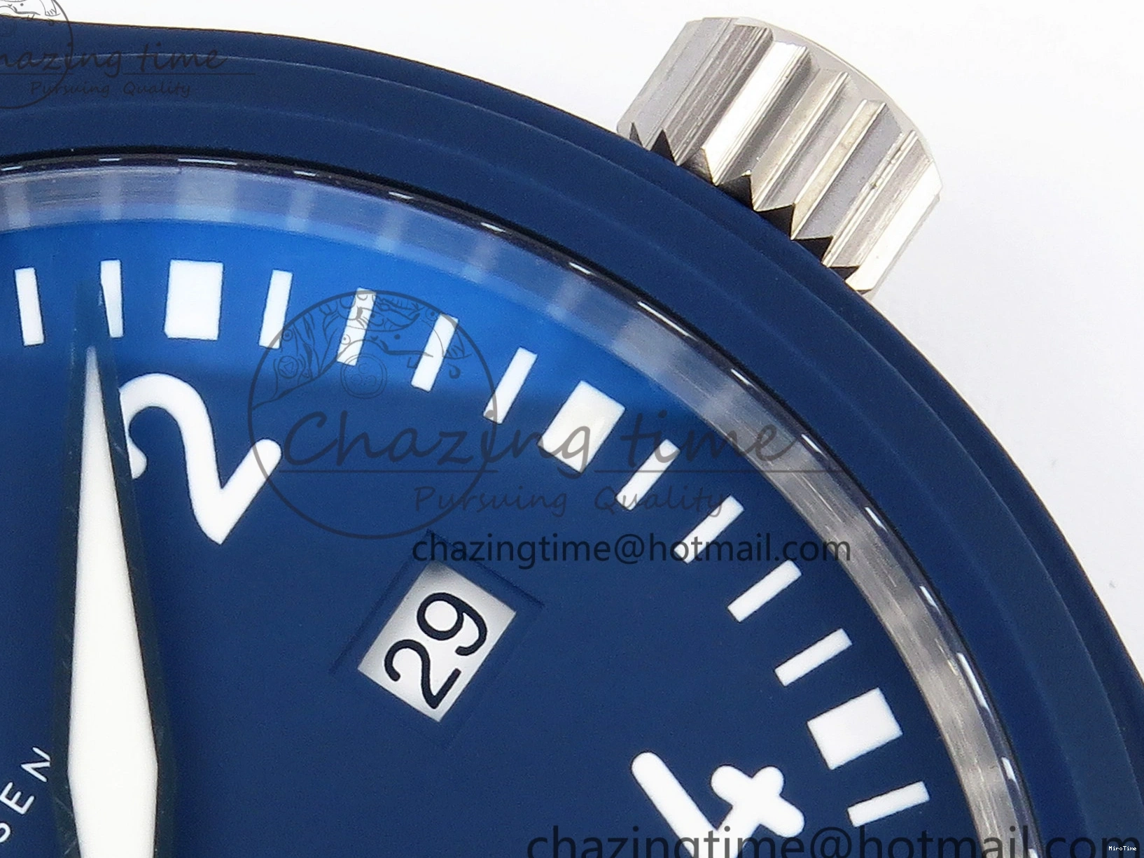 MIROTIME 0418 Original Pilot’s Watch Laureus Blue Ceramic IW328101 ZF 1:1 Best Edition on Blue Nylon Strap A 7027
